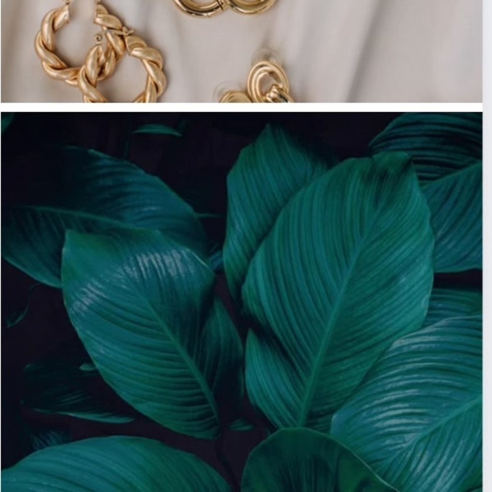 ✨✨Contemporary Gold-Toned Fluid Shape Earrings✨✨💕 - Picture 7 of 7
